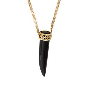 ARMENTA 18K 750 YELLOW GOLD HORN & DIAMOND PENDANT NECKLACE